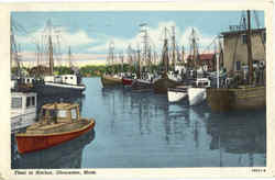 Fleet in Harbor Postcard