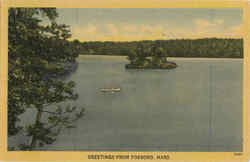 Greetings from Foxboro Massachusetts Postcard Postcard