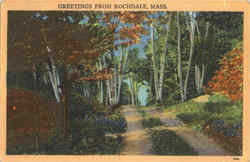 Greetings from Rochdale Massachusetts Postcard Postcard