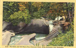 The Basin and Old Man's Foot, Franconia Notch White Mountains, NH Postcard Postcard