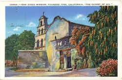 San Diego Mission California Postcard Postcard