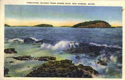 Porcupine Islands from Shore Path Postcard