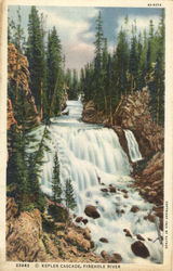 Kepler Cascade, Firehole River Yellowstone National Park, WY Postcard Postcard