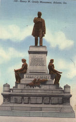 Henry W. Grady Monument Postcard