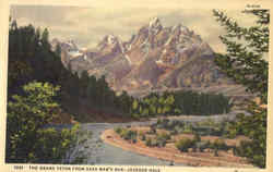 The Grand Teton from Dead Man's Bar Jackson, WY Postcard Postcard