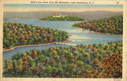 Bird's Eye View from the Mountain, Lake Hopatcong Postcard