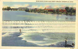 Muskingum River Dam from y Bridge Postcard