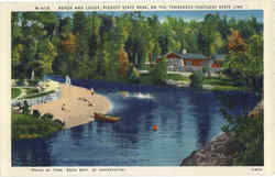 Beach and Lodge Postcard