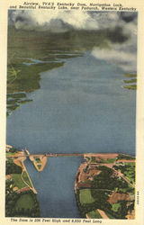 Airview TVA's Kentucky Dam Postcard