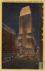 Fountain Square and Carew Tower at Night Postcard