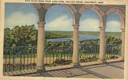 Ohio River Bend from Alms Park, Shelter House Postcard