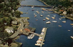 Air View of Lobster Cove on the Annisquam River, Cape Ann Gloucester, MA Postcard Postcard