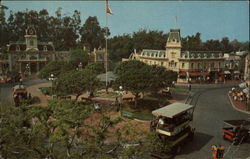 Town Square - Main Street, Disneyland Postcard