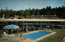 Alamo Plaza Motel Court Postcard