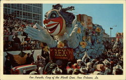 Rex Parade, King of the Mardi Gras, New Orleans, LA Postcard