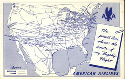 American Airlines Aircraft Postcard Postcard