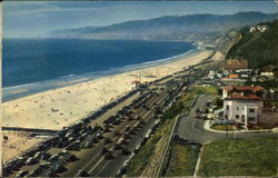 The Coast Highway Santa Monica, CA Postcard Postcard