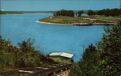 Lakeview Boat Dock Area - Bull Shoals Lake in the Arkansas Ozarks Postcard