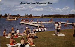 Municipal Swimming Beach Postcard