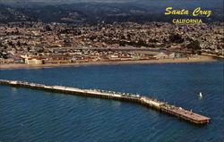 Municipal Wharf and Beach Postcard