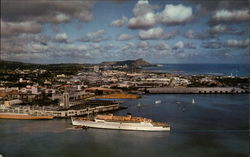 Honolulu Harbor Hawaii Postcard Postcard