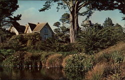 View from Main Street Mendocino, CA Postcard Postcard