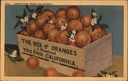 The Box of Oranges I Promised from California Fruit Postcard Postcard