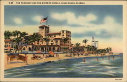 The Pancoast and the Whitman Hotels Miami Beach, FL Postcard Postcard