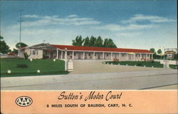 Sutton's Motor Court Postcard