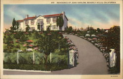 Residence of Jean Harlow Postcard