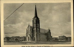 Eglise de Port Alfred a Gauche le Presbytere Postcard