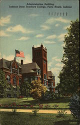 Administration Building, Indiana State Teachers College Terre Haute, IN Postcard Postcard