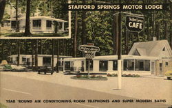 Stafford Springs Motor Lodge Mississippi Postcard Postcard