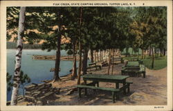 Fish Creek, State Camping Grounds Tupper Lake, NY Postcard Postcard