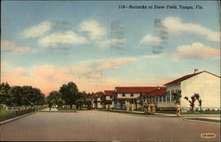 118--Barracke at Drew Field Postcard