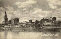 Hartgord's Skyline From Connecticut River Postcard