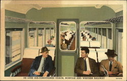 De Luxe Air-conditioned Coach, Norfolk and Western Railway Postcard