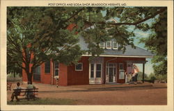 Post Office and Soda Shop Braddock Heights, MD Postcard Postcard