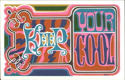 Psychedelic: Keep Your Cool Pop Art Postcard Postcard