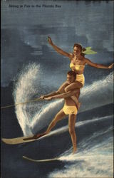 Skiing is Fun in the Florida Sun Winter Haven, FL Postcard Postcard