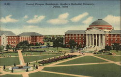 Central Campus Quadrangle, Southern Methodist University Dallas, TX Postcard Postcard