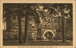 College Home, Erskine College Postcard