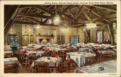 Dining Room, Starved Rock Lodge Postcard