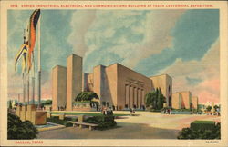 Industries, Electrical and Communcations Building at Texas Centennial Exposition Dallas, TX Postcard Postcard