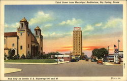 Third Street from Municipal Auditorium Postcard