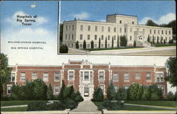 Hospitals of Big Spring Texas Postcard Postcard