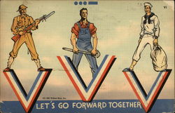 Let's Go Forward Together Postcard