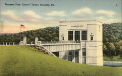 Tionesta Dam, Control Tower Pennsylvania Postcard Postcard