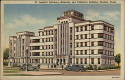 St. Joseph's Infirmary Maternity and Children's Building Houston, TX Postcard Postcard