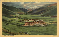 Sun Valley Lodge, Challenger Inn and Swiss Village Idaho Postcard Postcard